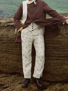 John Alexander Skelton Moonsailor Trouser in Stone Floral - JOHN ALEXANDER SKELTON at Worthwhile - shop PANT