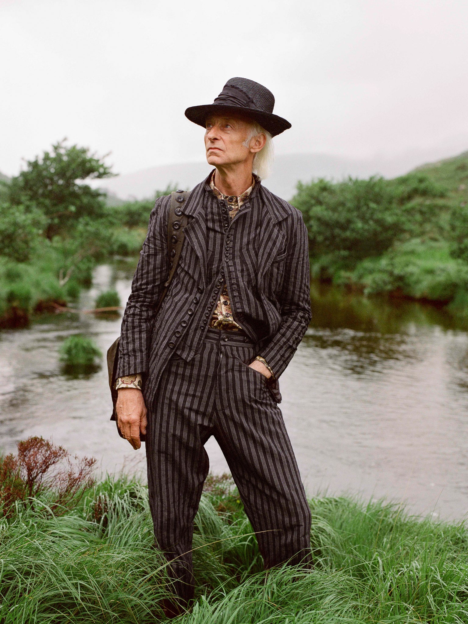 John Alexander Skelton Kilvert Trouser in Black/White - JOHN ALEXANDER SKELTON at Worthwhile - shop PANT