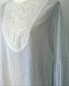 GASA Embroidered Yoke Blouse in Antique White - GASA at Worthwhile - shop TOP