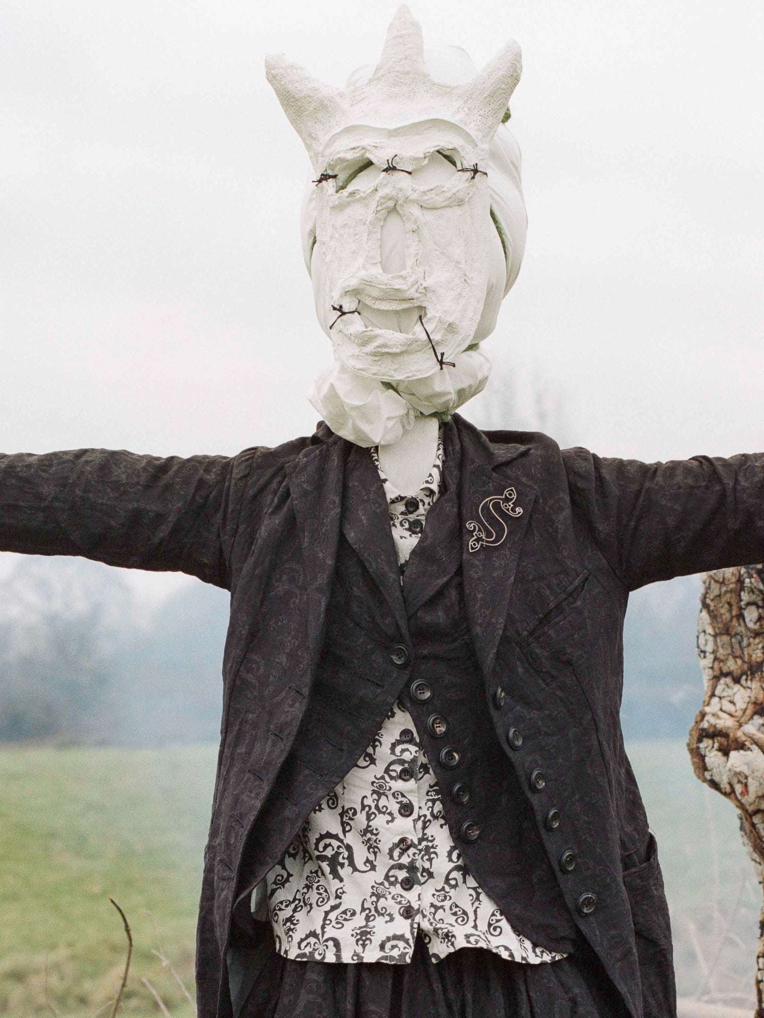 John Alexander Skelton Moon Shirt in Cream & Black - JOHN ALEXANDER SKELTON at Worthwhile - shop TOP