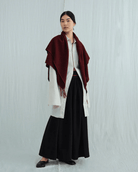 Norlha Village Light Tassels Scarf in Monk Red - NORLHA at Worthwhile - shop SCARF