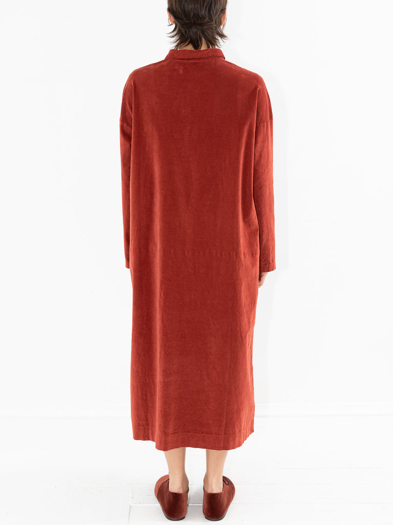 Album Di Famiglia Velvet Collar Dress, Red - Worthwhile