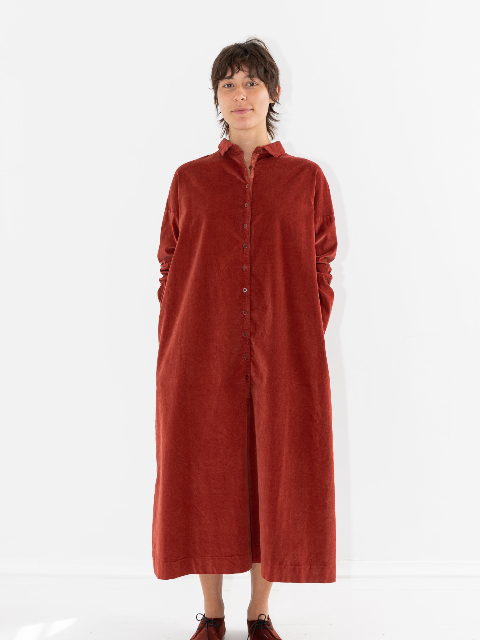 Album Di Famiglia Velvet Collar Dress, Red – Worthwhile