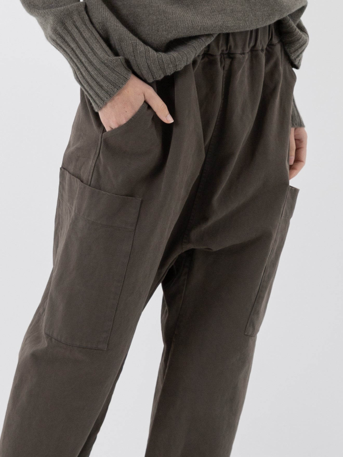 Album di Famiglia Cargo Trousers WCC in Taupe - ALBUM DI FAMIGLIA at Worthwhile - shop PANT