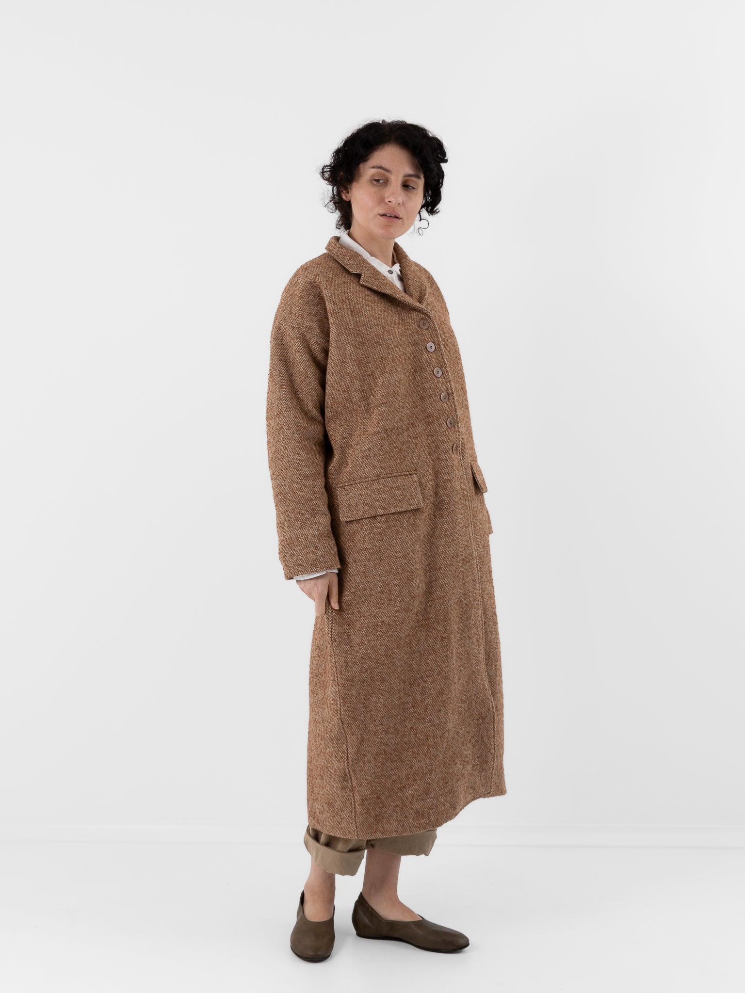 Album di Famiglia Egg Coat PW in Honey - ALBUM DI FAMIGLIA at Worthwhile - shop COAT