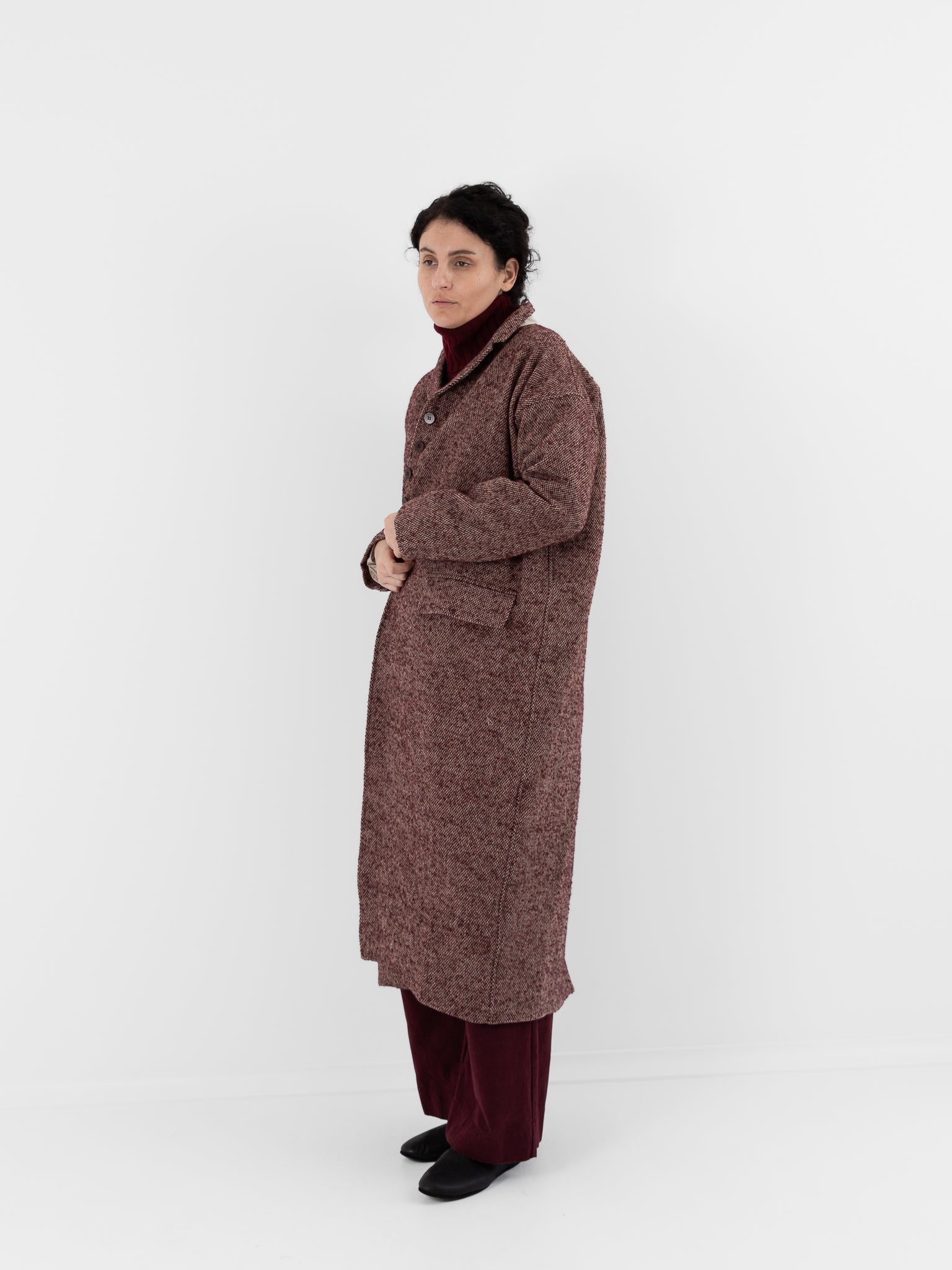 Album di Famiglia Egg Coat PW in Wine - ALBUM DI FAMIGLIA at Worthwhile - shop COAT