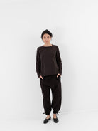 Album di Famiglia Girocollo Raglan Crew WS in Brown - ALBUM DI FAMIGLIA at Worthwhile - shop SWEATER