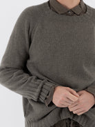 Album di Famiglia Girocollo Raglan Crew WS in Taupe - ALBUM DI FAMIGLIA at Worthwhile - shop SWEATER