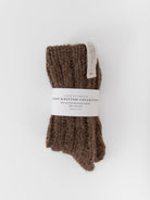 Album di Famiglia HK Ribbed Socks in Brown - ALBUM DI FAMIGLIA at Worthwhile - shop SOCK