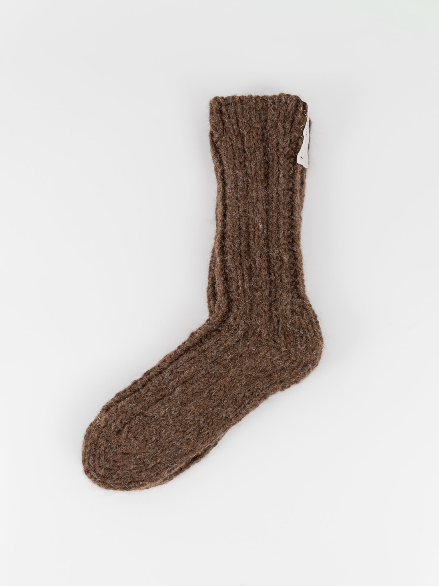 Album di Famiglia HK Ribbed Socks in Brown - ALBUM DI FAMIGLIA at Worthwhile - shop SOCK