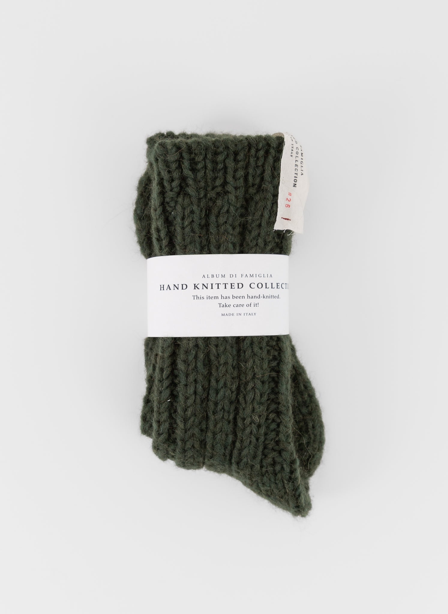 Album di Famiglia HK Ribbed Socks in Forest - ALBUM DI FAMIGLIA at Worthwhile - shop SOCK