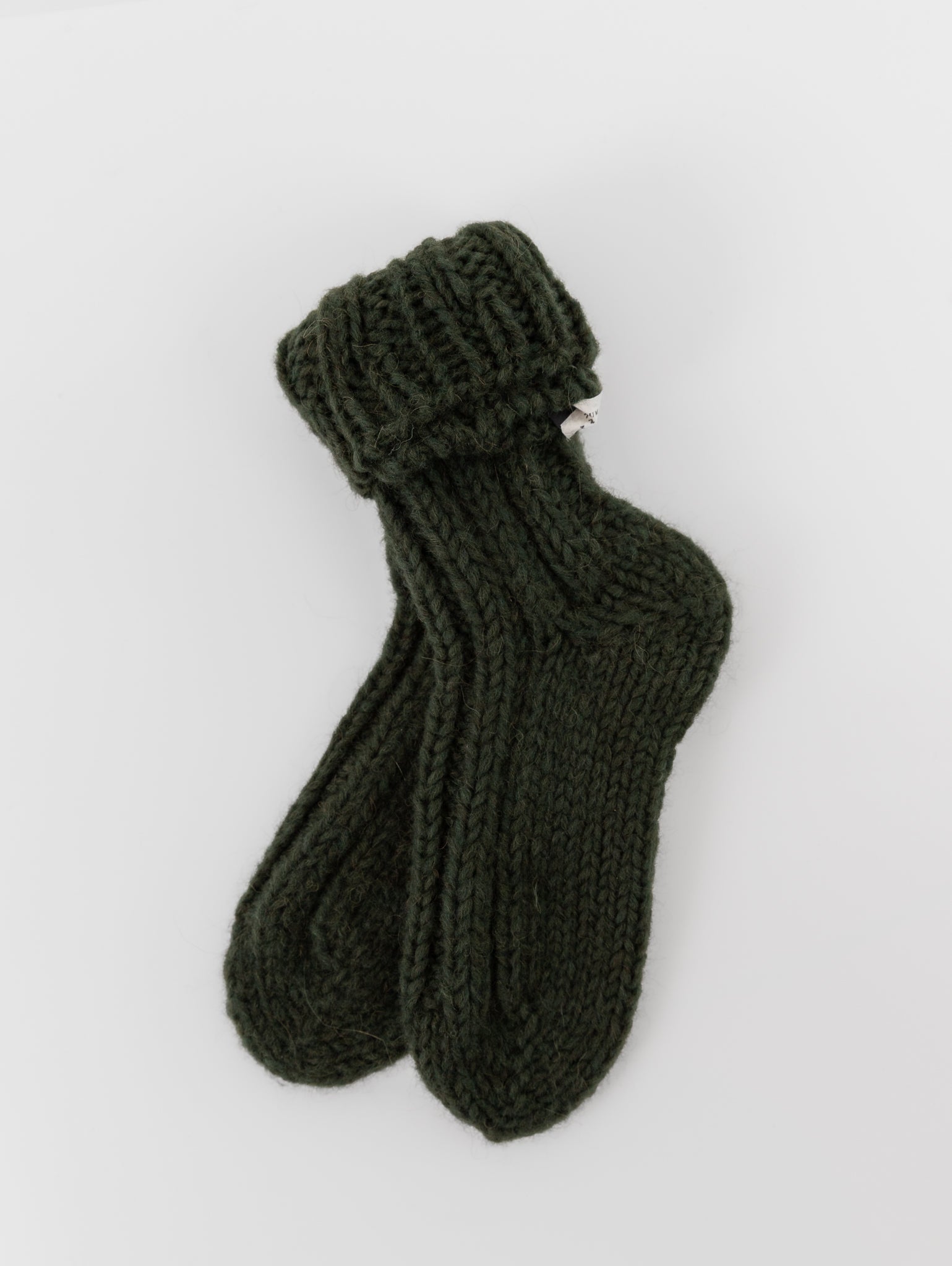 Album di Famiglia HK Ribbed Socks in Forest - ALBUM DI FAMIGLIA at Worthwhile - shop SOCK