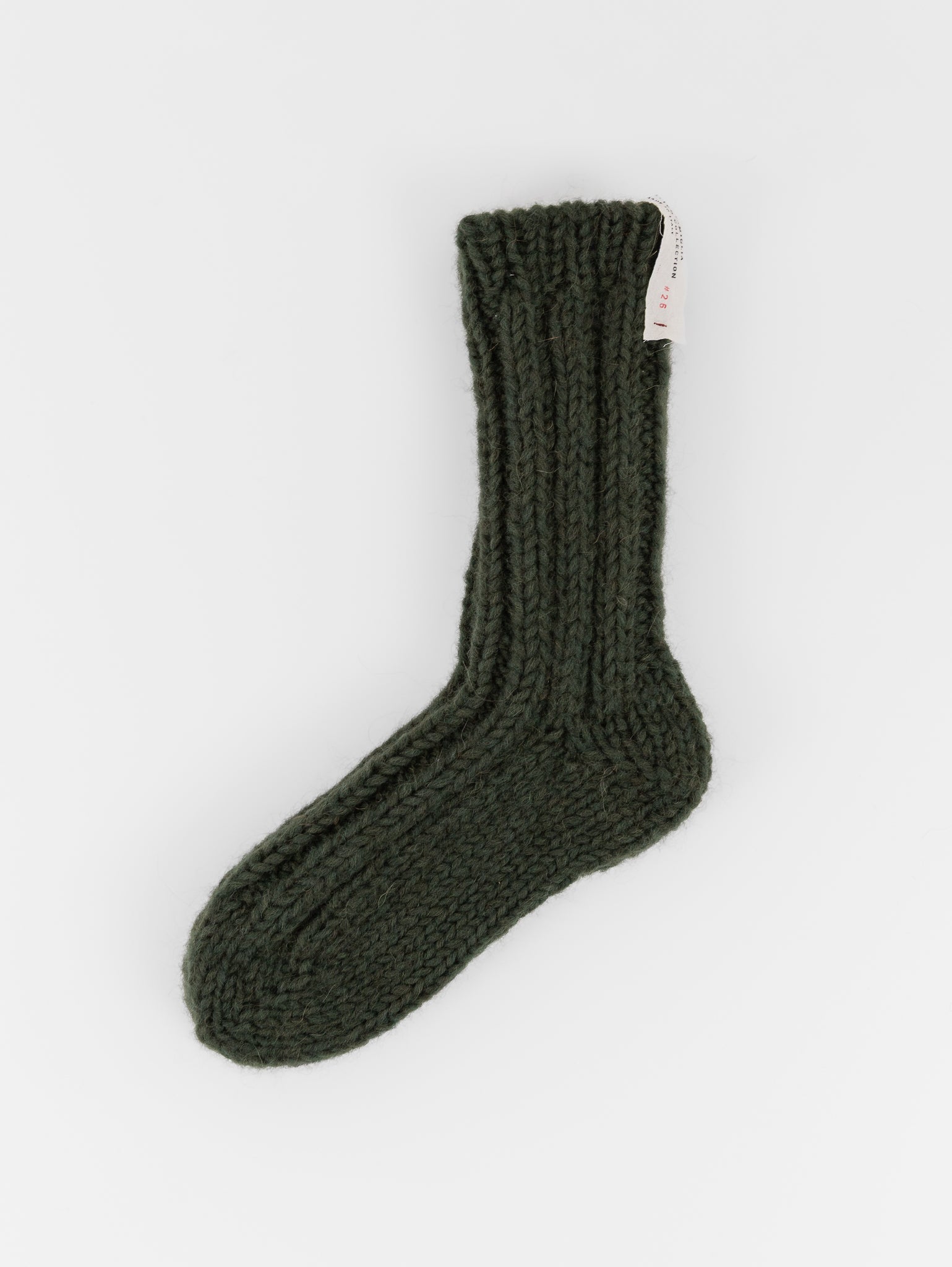 Album di Famiglia HK Ribbed Socks in Forest - ALBUM DI FAMIGLIA at Worthwhile - shop SOCK