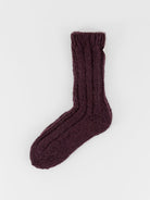 Album di Famiglia HK Ribbed Socks in Wine - ALBUM DI FAMIGLIA at Worthwhile - shop SOCK