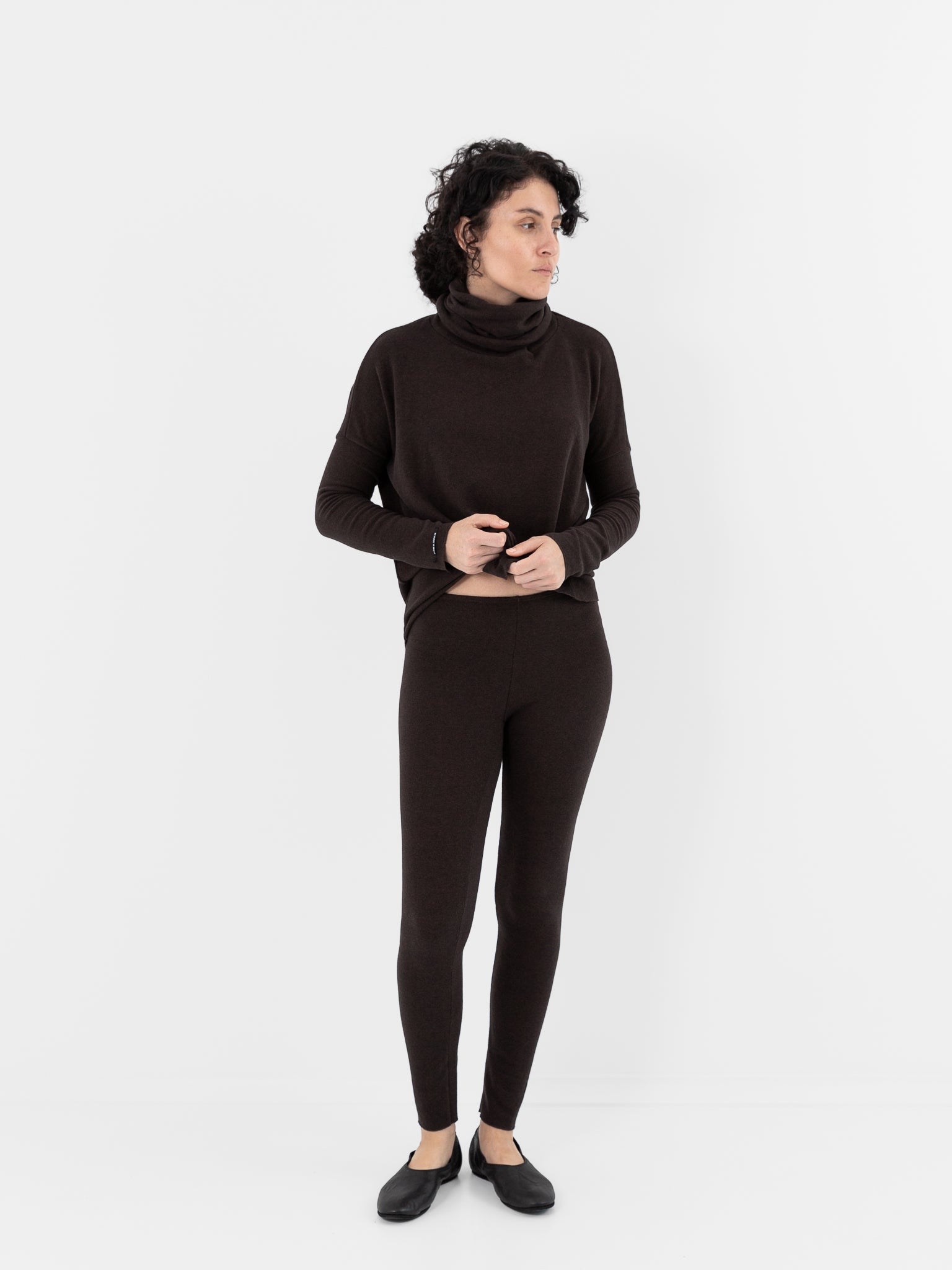 Album di Famiglia Leggings JP in Brown - ALBUM DI FAMIGLIA at Worthwhile - shop LEGGINGS