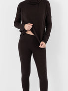 Album di Famiglia Leggings JP in Brown - ALBUM DI FAMIGLIA at Worthwhile - shop LEGGINGS