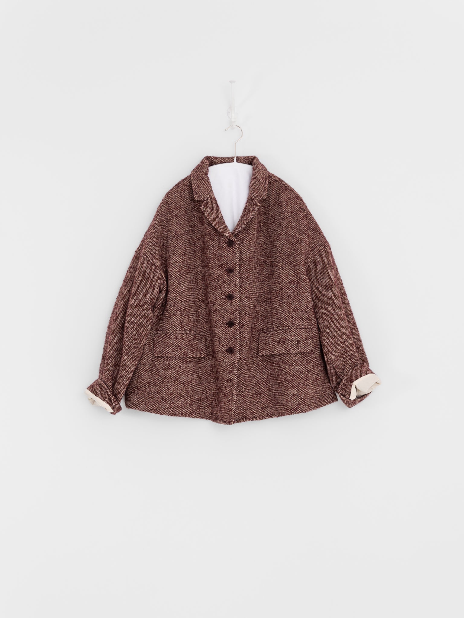 Album di Famiglia Loose Blazer PW in Wine - ALBUM DI FAMIGLIA at Worthwhile - shop JACKET