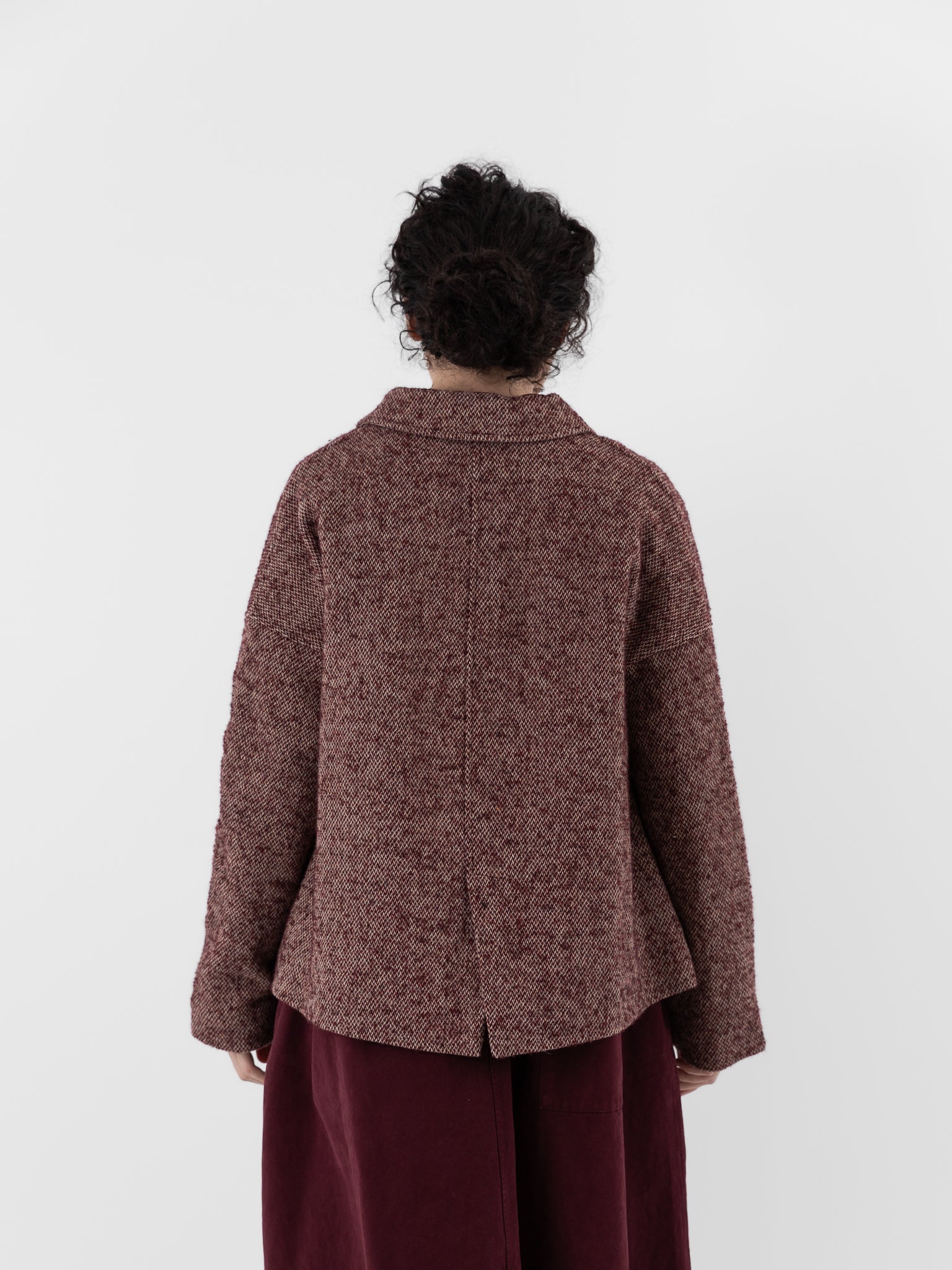 Album di Famiglia Loose Blazer PW in Wine - ALBUM DI FAMIGLIA at Worthwhile - shop JACKET