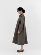 Album di Famiglia Loose Collar Dress WCC in Taupe - ALBUM DI FAMIGLIA at Worthwhile - shop DRESS