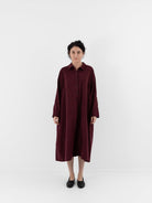 Album di Famiglia Loose Collar Dress WCC in Wine - ALBUM DI FAMIGLIA at Worthwhile - shop DRESS