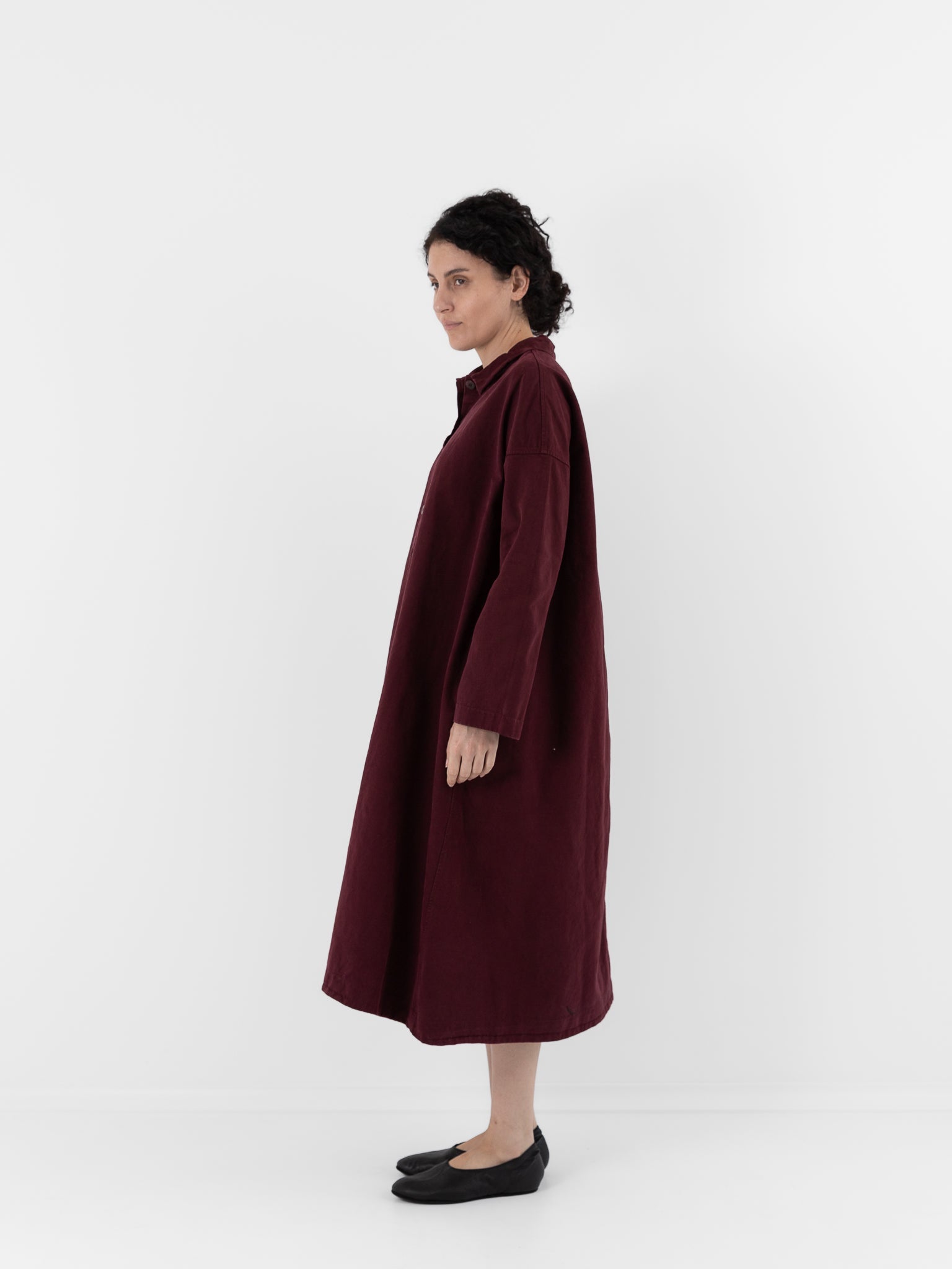 Album di Famiglia Loose Collar Dress WCC in Wine - ALBUM DI FAMIGLIA at Worthwhile - shop DRESS