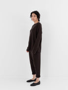 Album di Famiglia New Basic Pant JP in Brown - ALBUM DI FAMIGLIA at Worthwhile - shop PANT