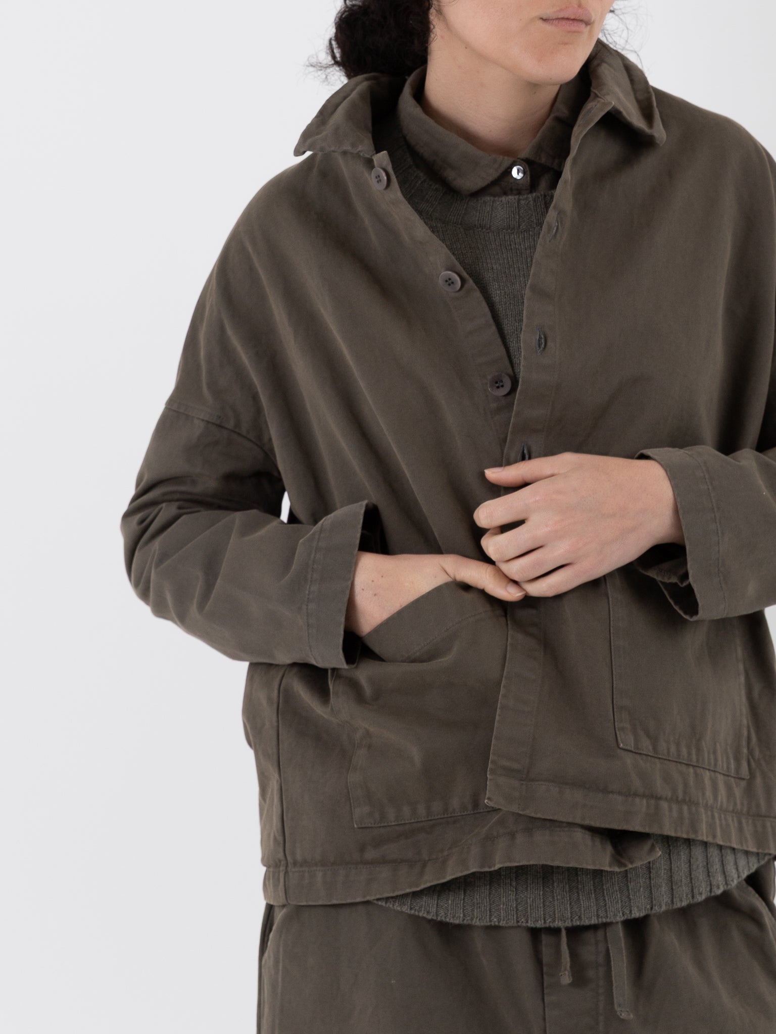 Album di Famiglia Overshirt WCC in Taupe - ALBUM DI FAMIGLIA at Worthwhile - shop JACKET
