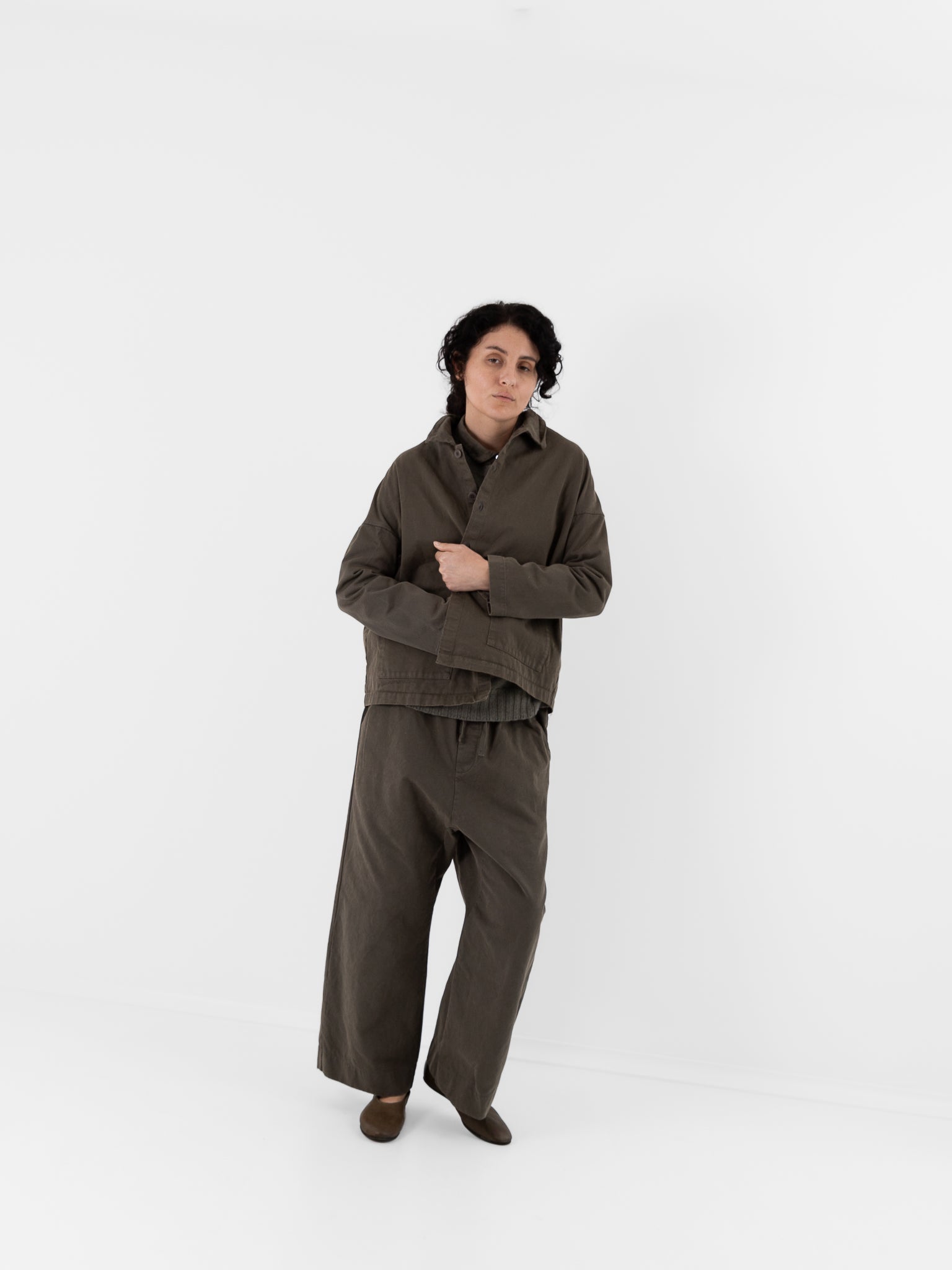 Album di Famiglia Overshirt WCC in Taupe - ALBUM DI FAMIGLIA at Worthwhile - shop JACKET
