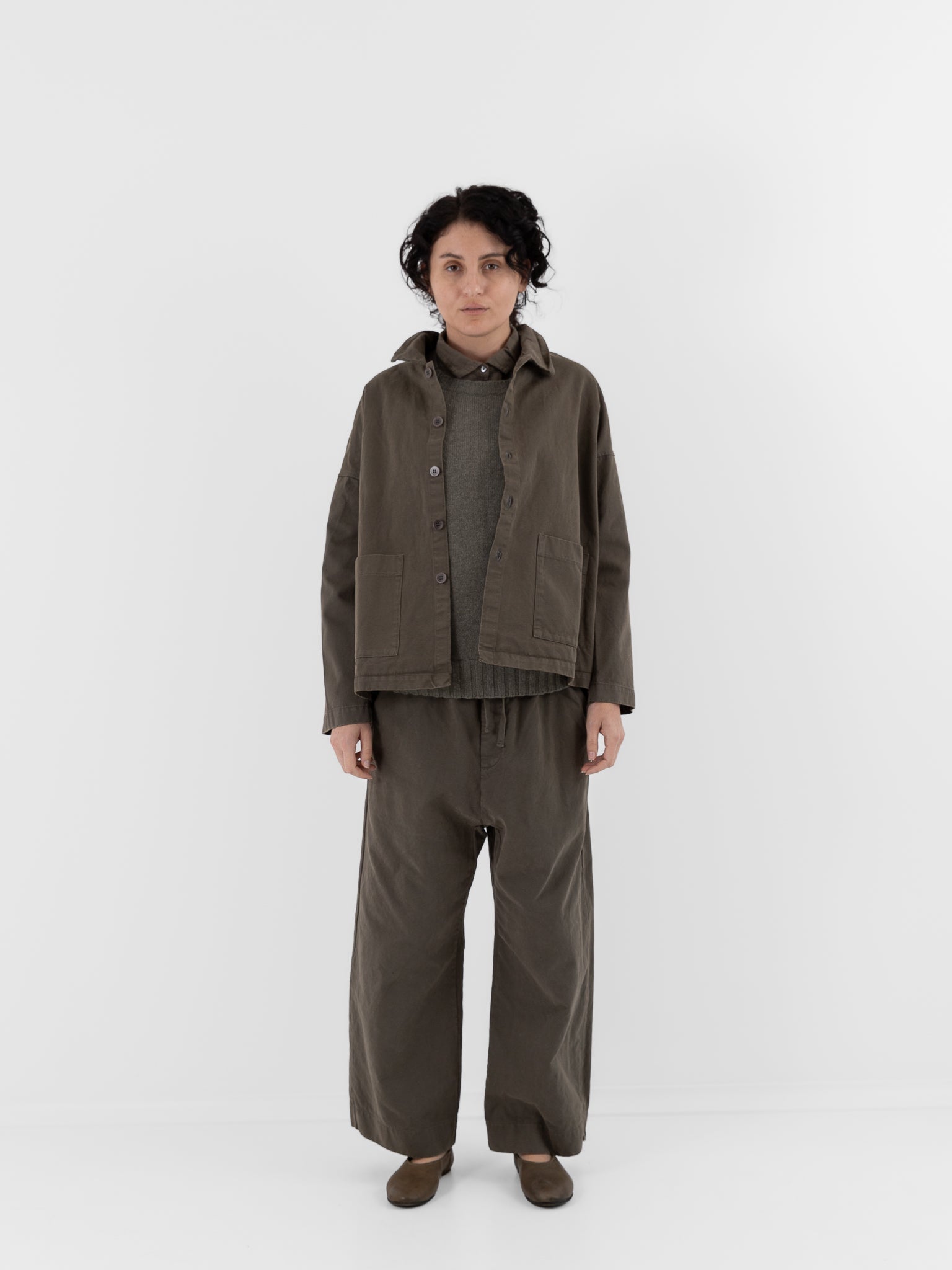 Album di Famiglia Overshirt WCC in Taupe - ALBUM DI FAMIGLIA at Worthwhile - shop JACKET