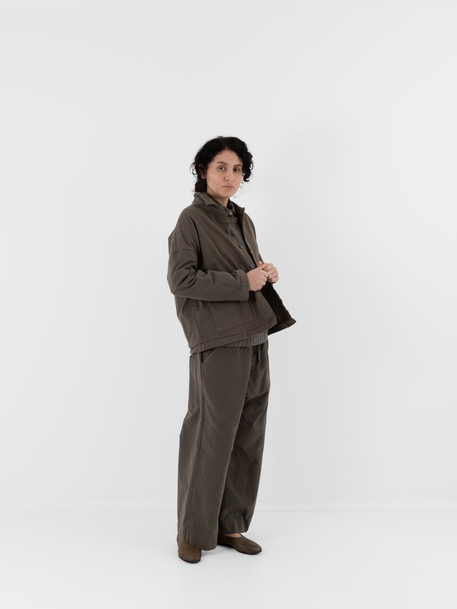 Album di Famiglia Overshirt WCC in Taupe - ALBUM DI FAMIGLIA at Worthwhile - shop JACKET