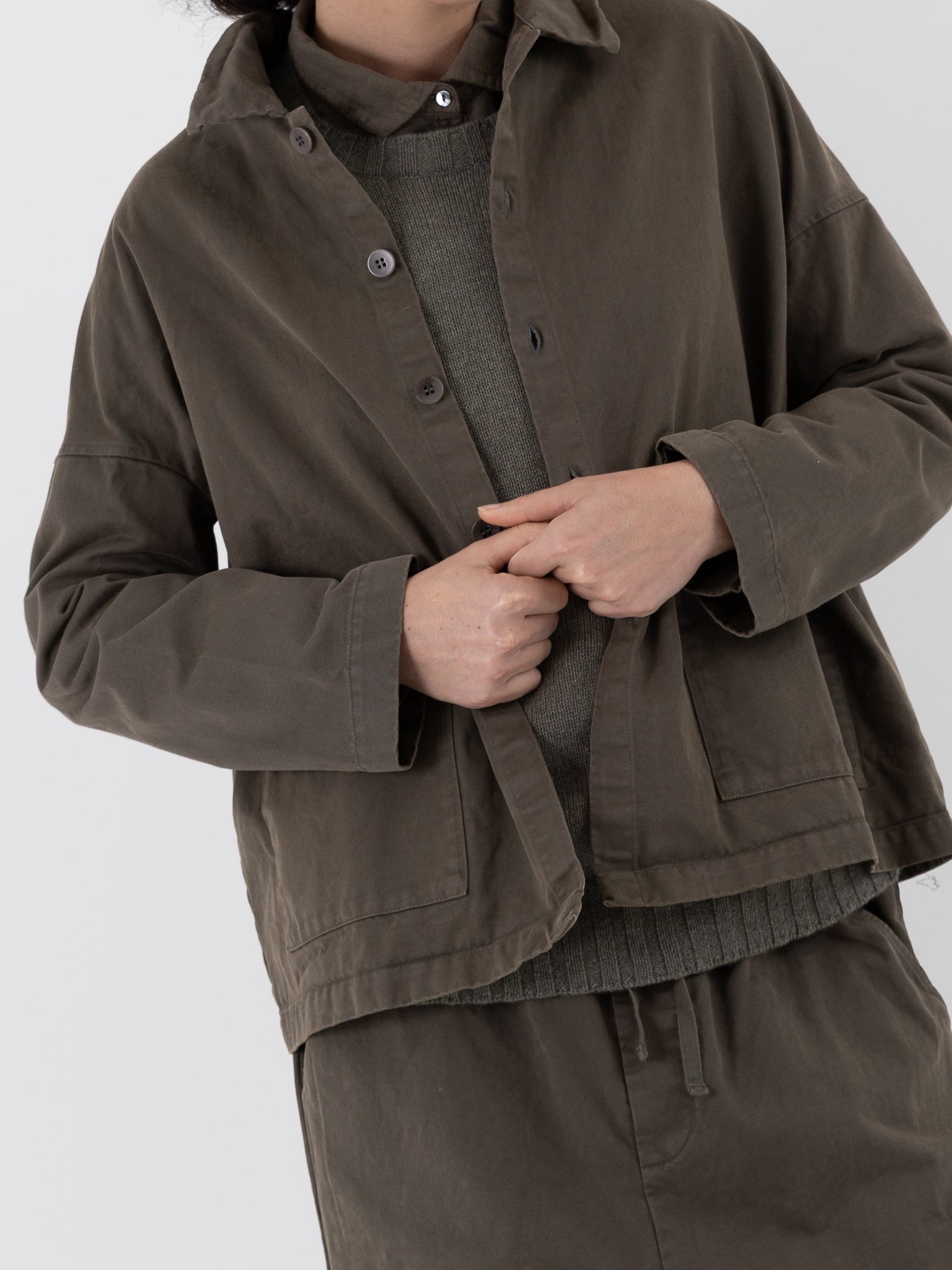 Album di Famiglia Overshirt WCC in Taupe - ALBUM DI FAMIGLIA at Worthwhile - shop JACKET