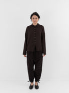 Album di Famiglia Short Collar Shirt LWC in Brown - ALBUM DI FAMIGLIA at Worthwhile - shop TOP