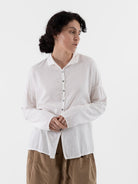 Album di Famiglia Short Collar Shirt LWC in Milk - ALBUM DI FAMIGLIA at Worthwhile - shop TOP