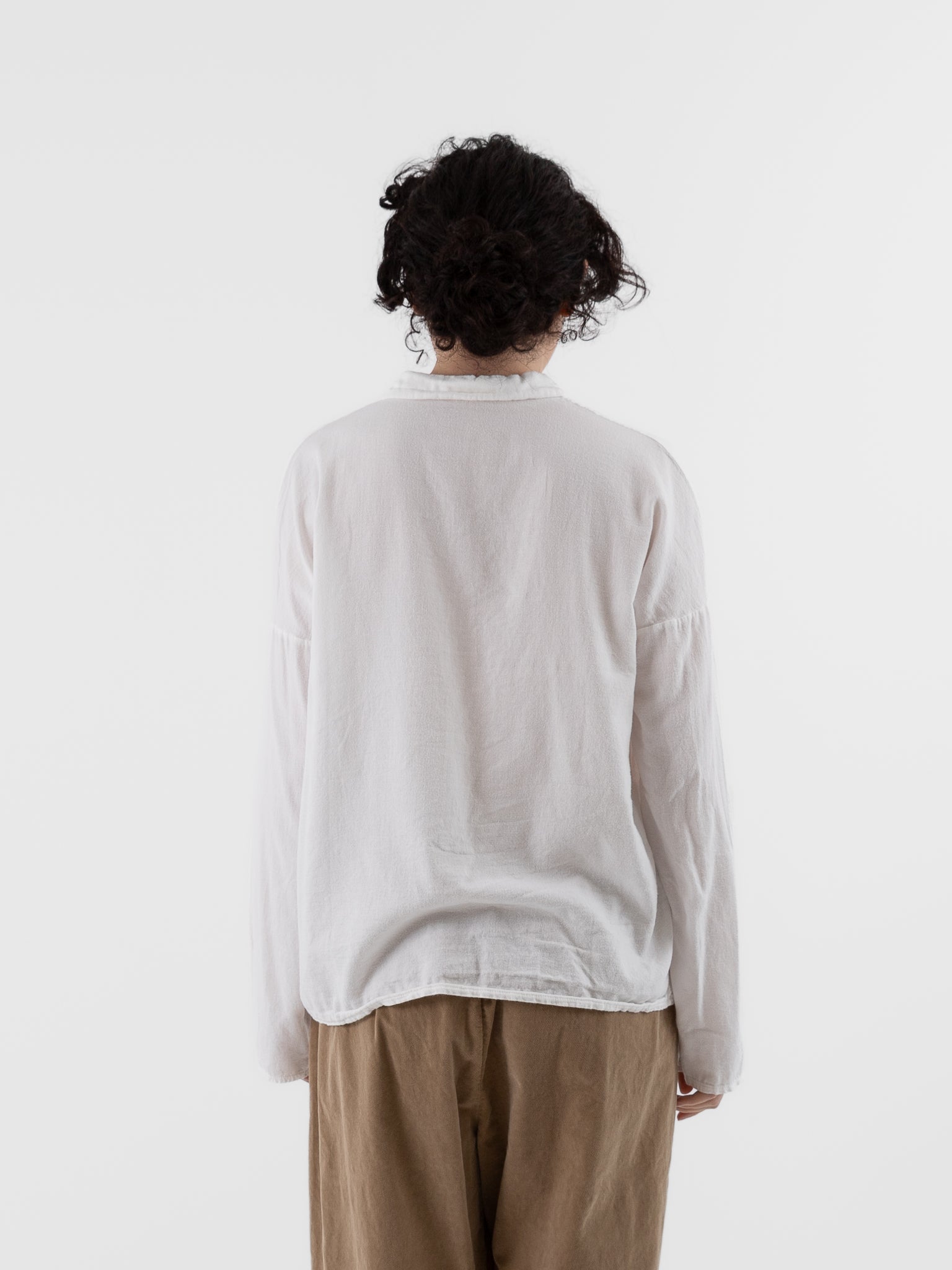 Album di Famiglia Short Collar Shirt LWC in Milk - ALBUM DI FAMIGLIA at Worthwhile - shop TOP
