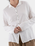 Album di Famiglia Short Collar Shirt LWC in Milk - ALBUM DI FAMIGLIA at Worthwhile - shop TOP