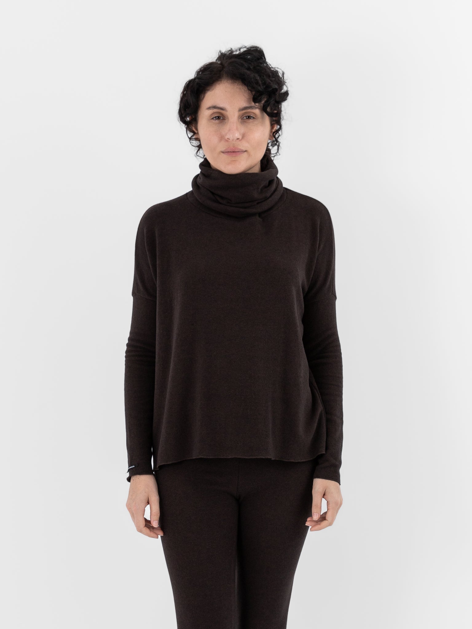Album di Famiglia Turtleneck JP in Brown - ALBUM DI FAMIGLIA at Worthwhile - shop TOP