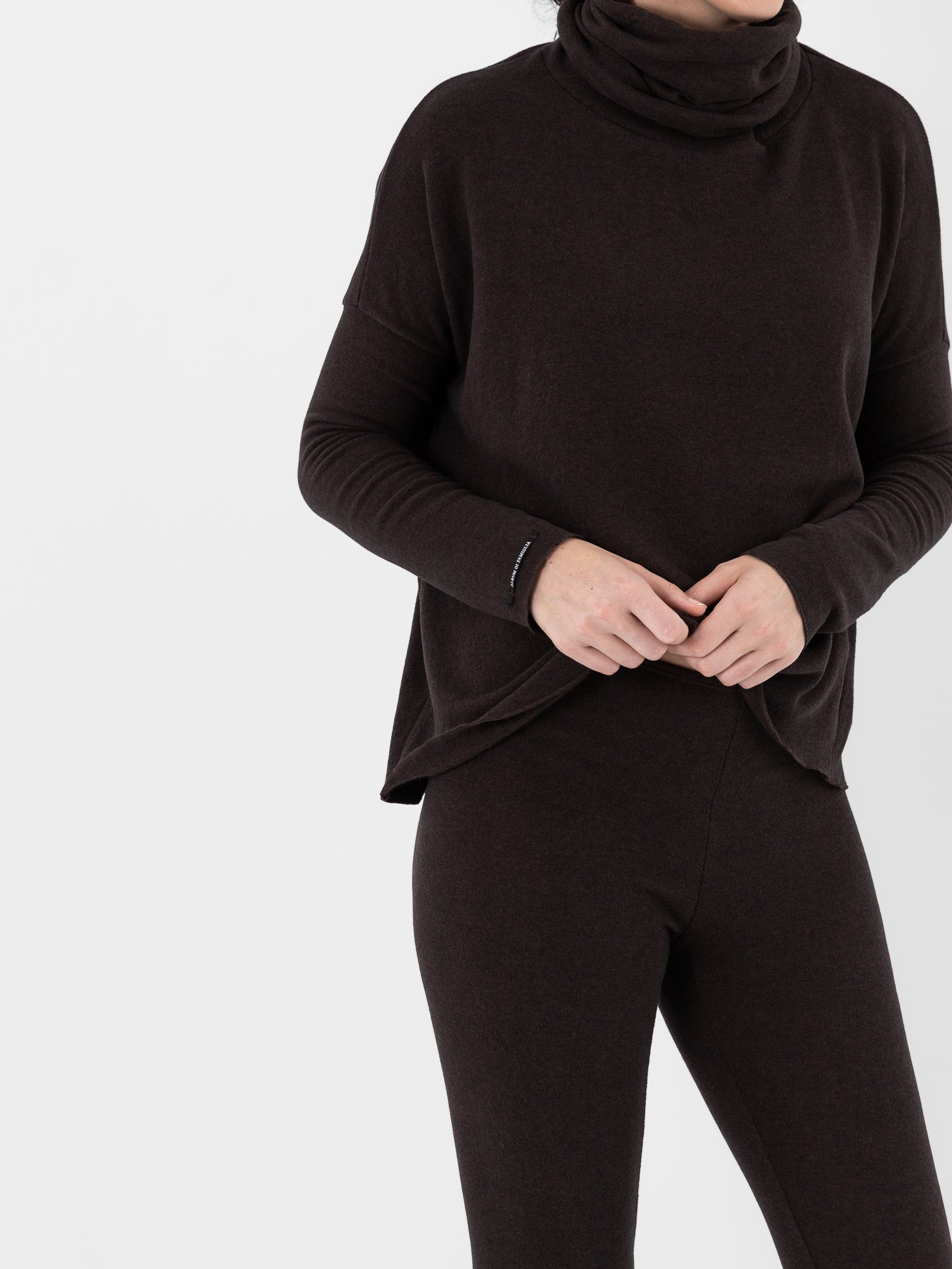Album di Famiglia Turtleneck JP in Brown - ALBUM DI FAMIGLIA at Worthwhile - shop TOP