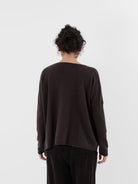 Album di Famiglia V Neck WS in Brown - ALBUM DI FAMIGLIA at Worthwhile - shop SWEATER
