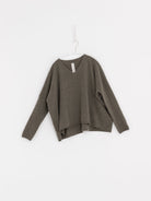 Album di Famiglia V Neck WS in Taupe - ALBUM DI FAMIGLIA at Worthwhile - shop SWEATER
