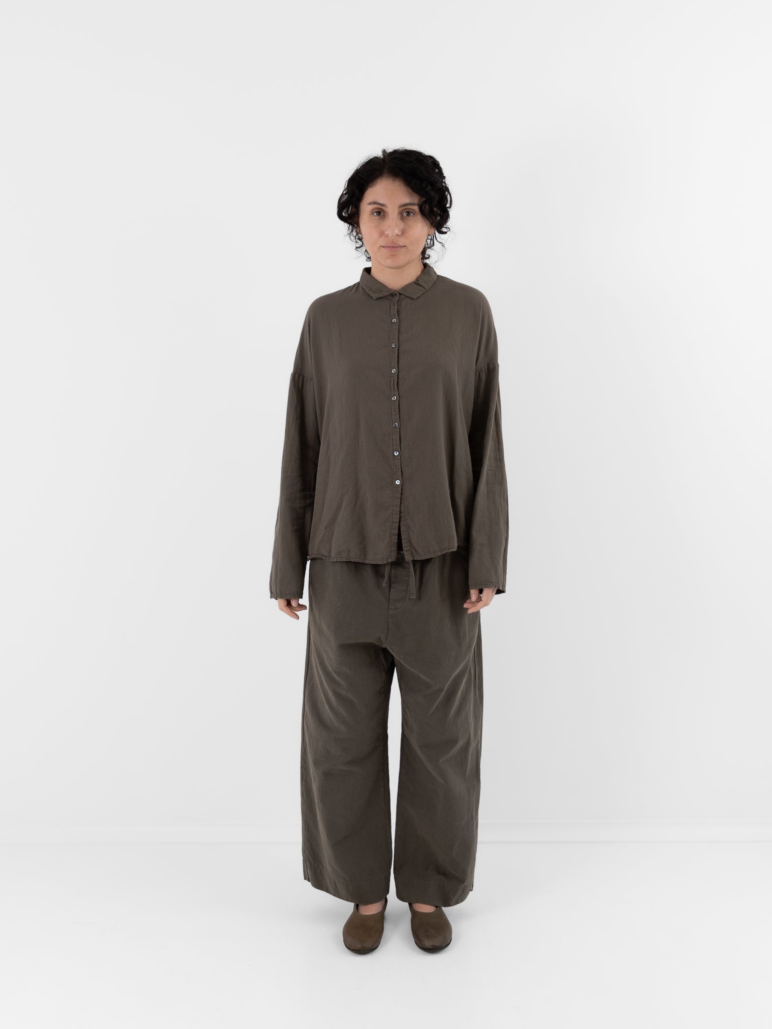 Album di Famiglia Wide & Long Trousers WCC in Taupe - ALBUM DI FAMIGLIA at Worthwhile - shop PANT