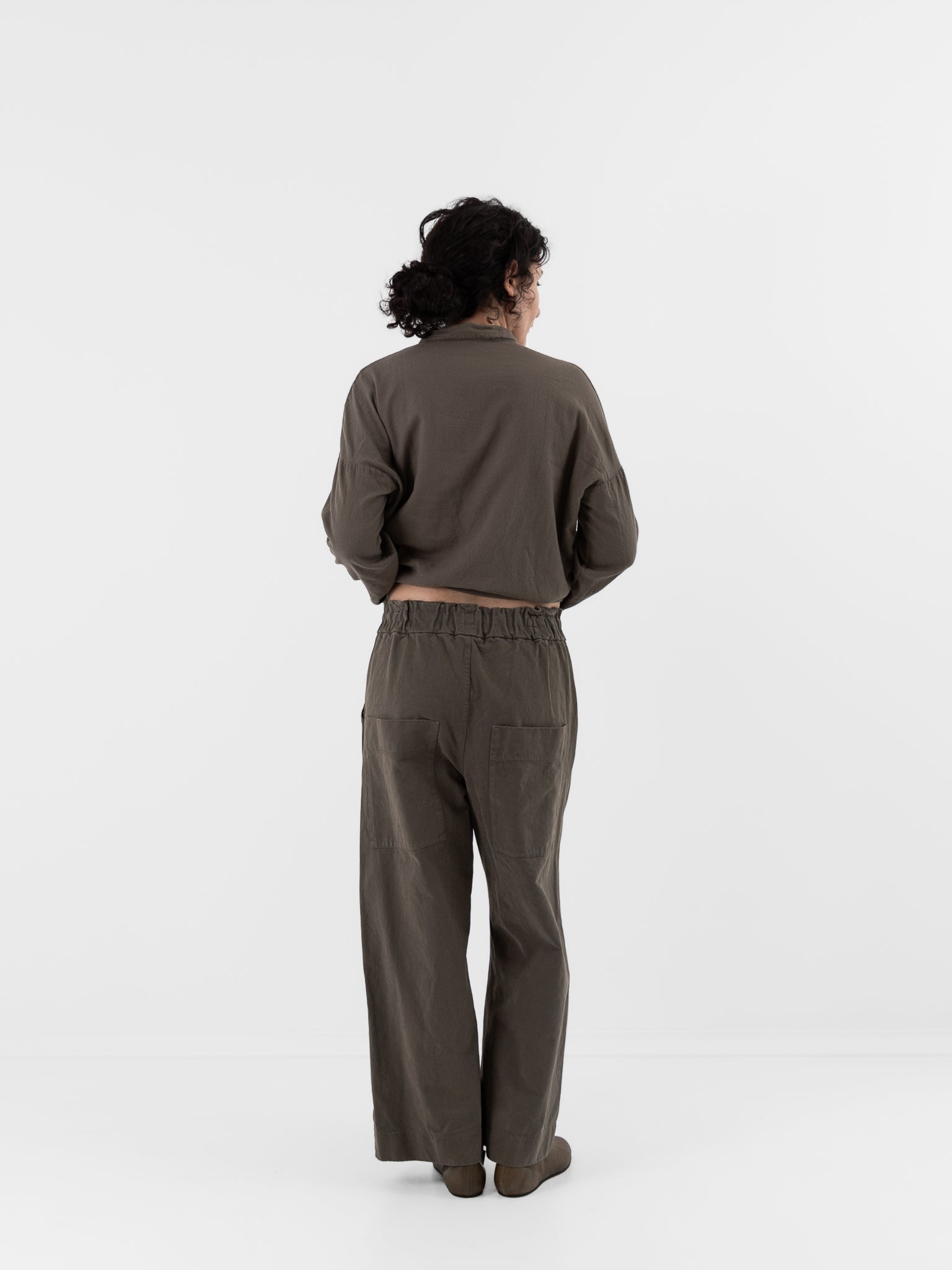 Album di Famiglia Wide & Long Trousers WCC in Taupe - ALBUM DI FAMIGLIA at Worthwhile - shop PANT