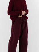 Album di Famiglia Wide & Long Trousers WCC in Wine - ALBUM DI FAMIGLIA at Worthwhile - shop PANT