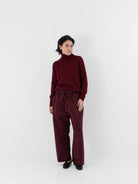 Album di Famiglia Wide & Long Trousers WCC in Wine - ALBUM DI FAMIGLIA at Worthwhile - shop PANT
