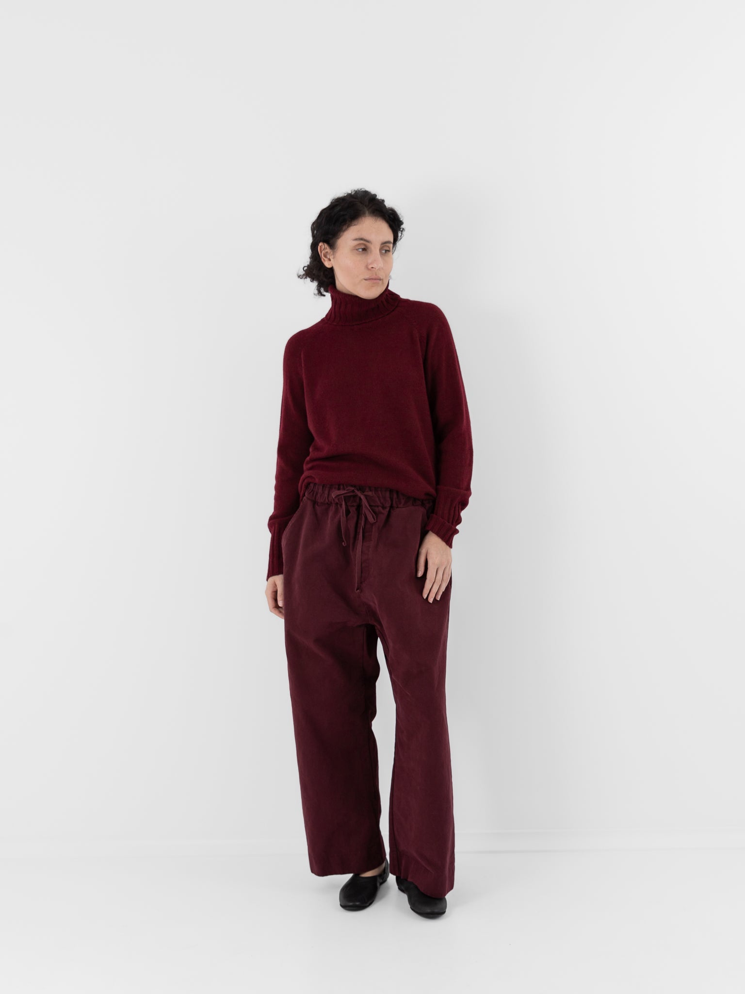 Album di Famiglia Wide & Long Trousers WCC in Wine - ALBUM DI FAMIGLIA at Worthwhile - shop PANT