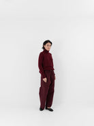 Album di Famiglia Wide & Long Trousers WCC in Wine - ALBUM DI FAMIGLIA at Worthwhile - shop PANT