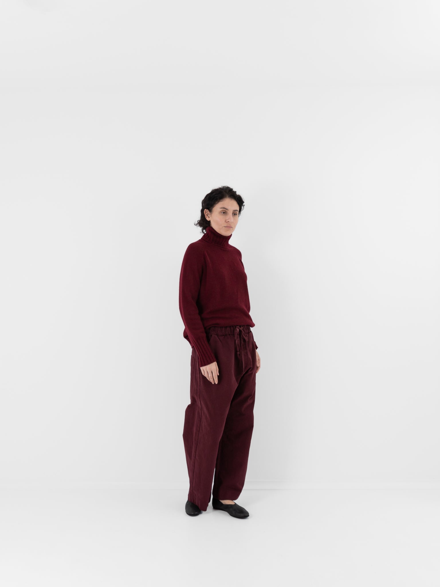 Album di Famiglia Wide & Long Trousers WCC in Wine - ALBUM DI FAMIGLIA at Worthwhile - shop PANT