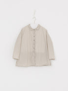 Album di Famiglia Short Collar Shirt in Pebble TC - ALBUM DI FAMIGLIA at Worthwhile - shop TOP