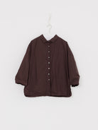 Album di Famiglia Short Collar Shirt in Grape TC - ALBUM DI FAMIGLIA at Worthwhile - shop TOP