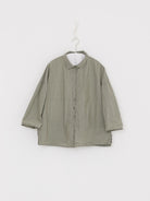Album di Famiglia Short Collar Shirt in Sage TC - ALBUM DI FAMIGLIA at Worthwhile - shop TOP