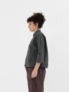 Album di Famiglia Short Collar Shirt in Thyme TC - ALBUM DI FAMIGLIA at Worthwhile - shop TOP